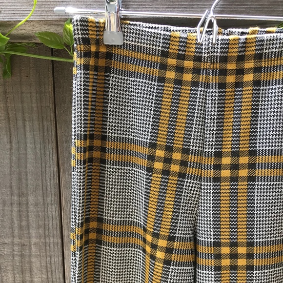 Topshop fitted plaid trousers- flared - Picture 4 of 6